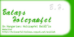 balazs holczapfel business card
